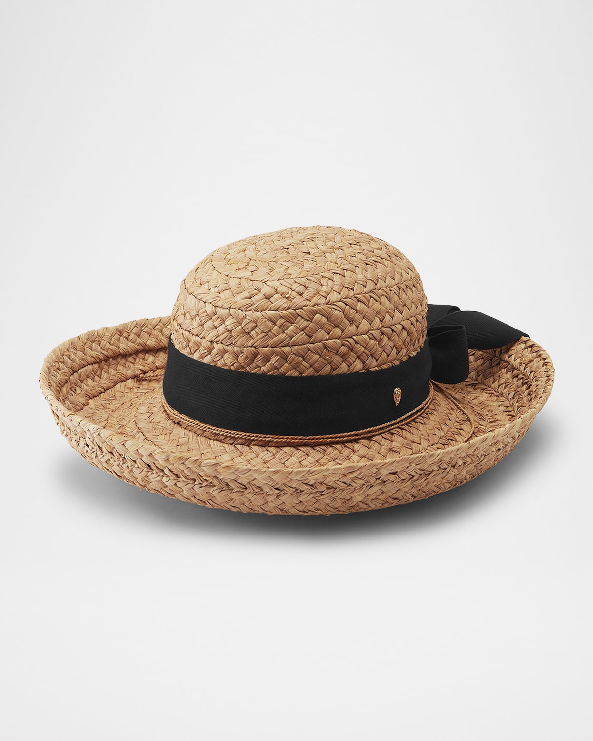 Shop Helen Kaminski Classic 5 Raffia Sun Hat In Nougat Black