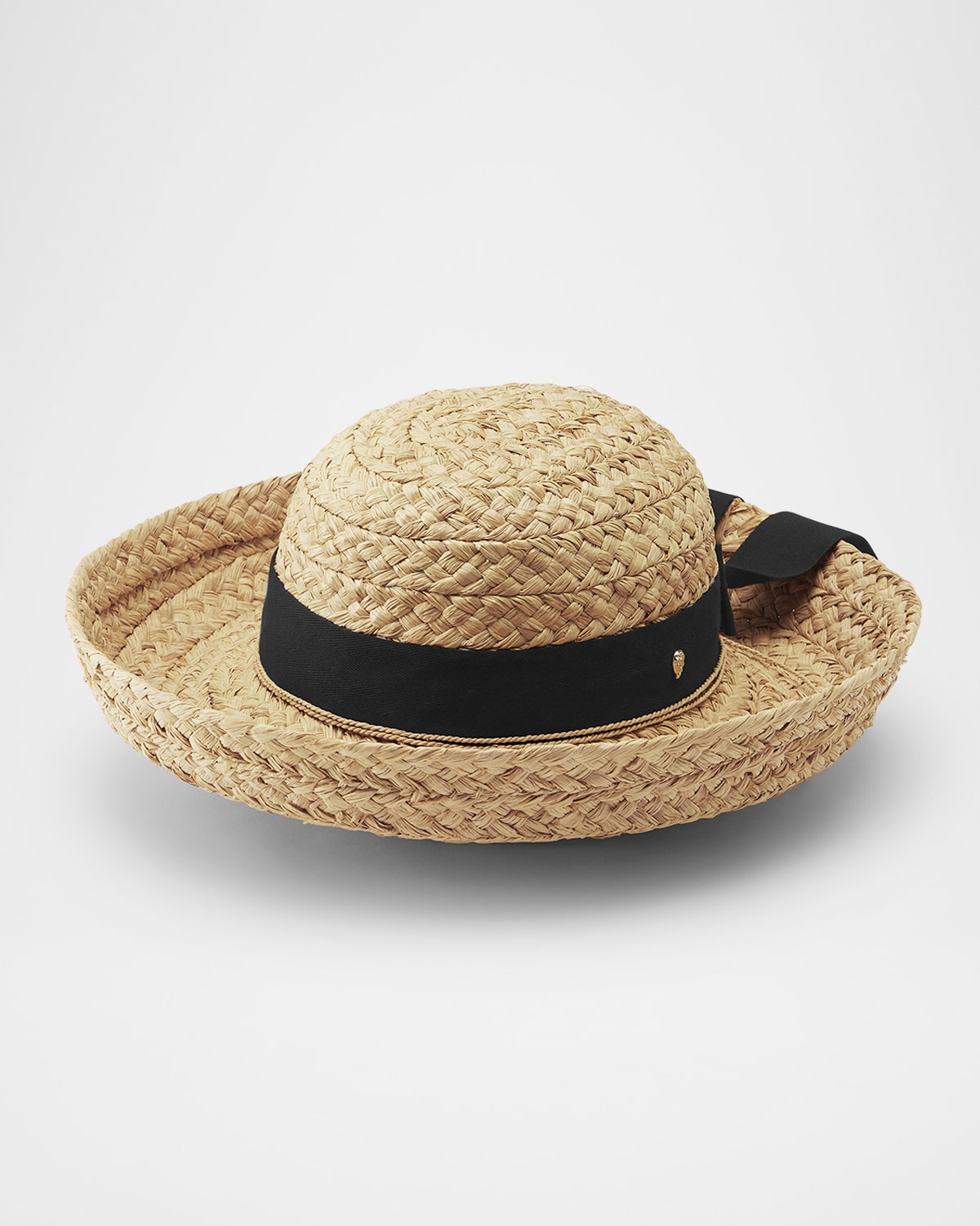 Helen Kaminski Helen Kaminiski Classic Wide Braid Raffia Hat In Natural Black
