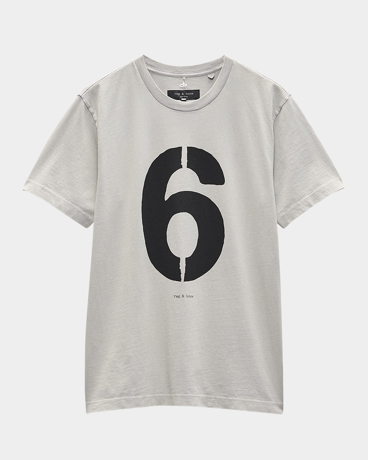 Rag & Bone Men's Numbers Game 6 T-shirt In Gray