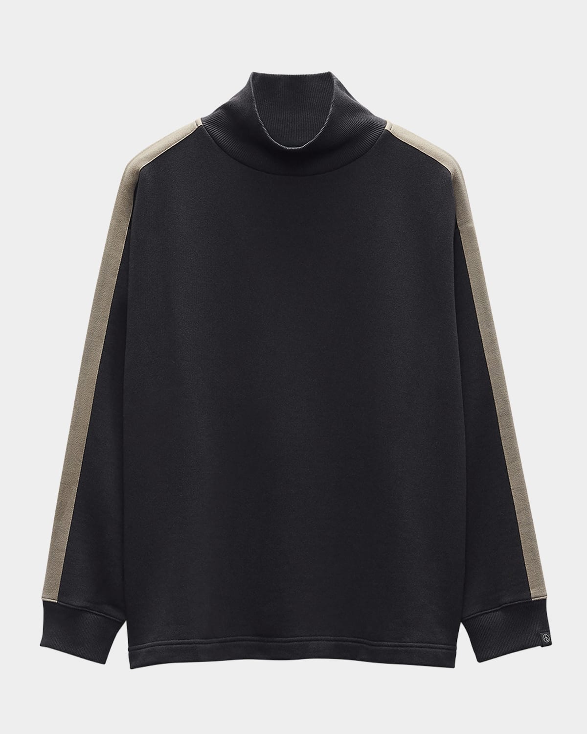 Rag & Bone Mixed Media French Cotton-blend Terry Sweatshirt In Black