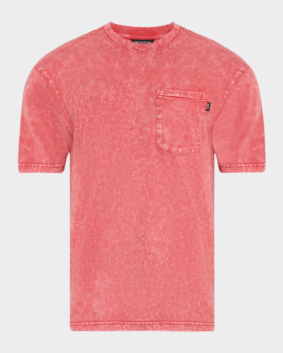 Scotch & Soda Men's Washed Pocket T-shirt In Dusty Red
