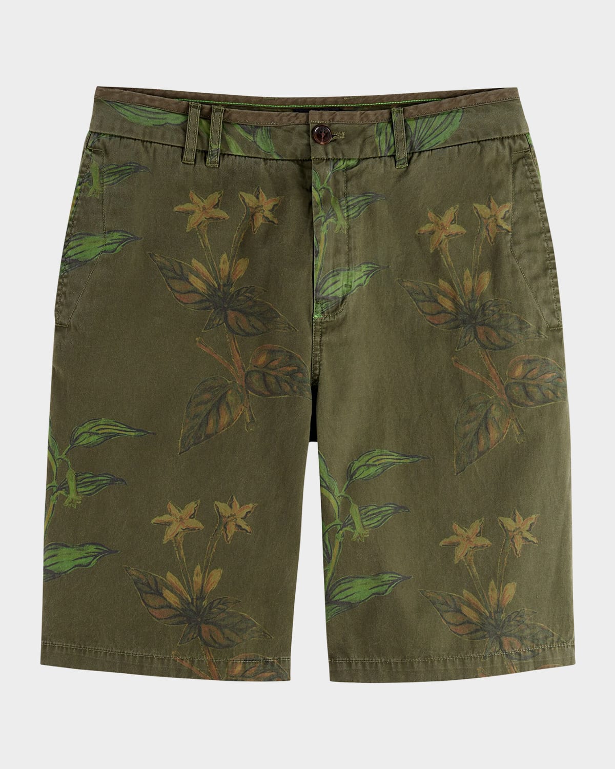 Men's Printed Cotton Relaxed-Fit Shorts