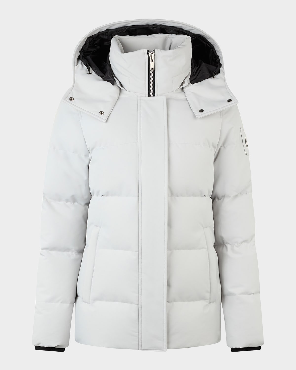 Moose Knuckles Cloud 3q Down Puffer Jacket With Removable Hood In Stone