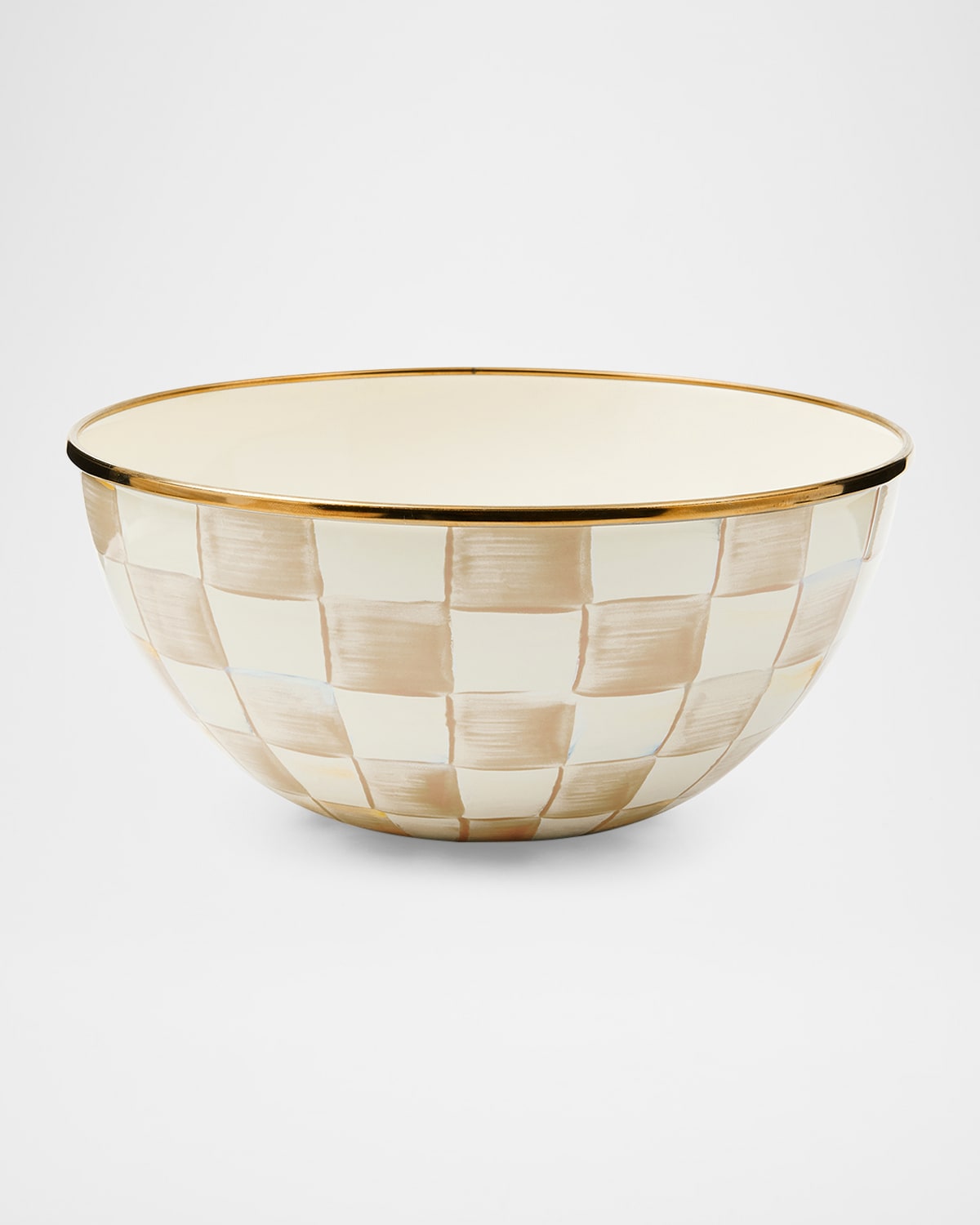 Mackenzie-childs Mocha Check Small Everyday Bowl