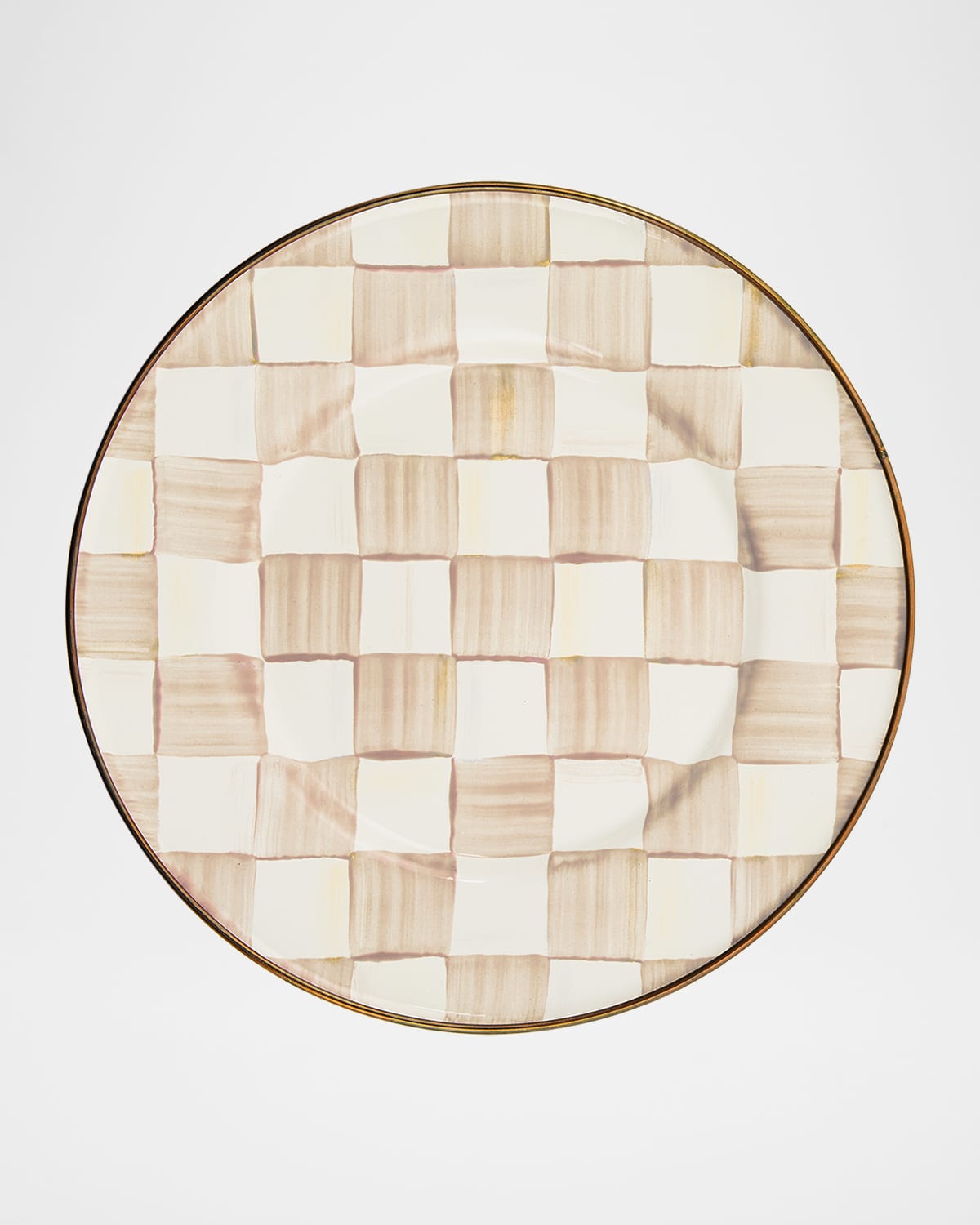 Mackenzie-childs Mocha Check Salad Plate