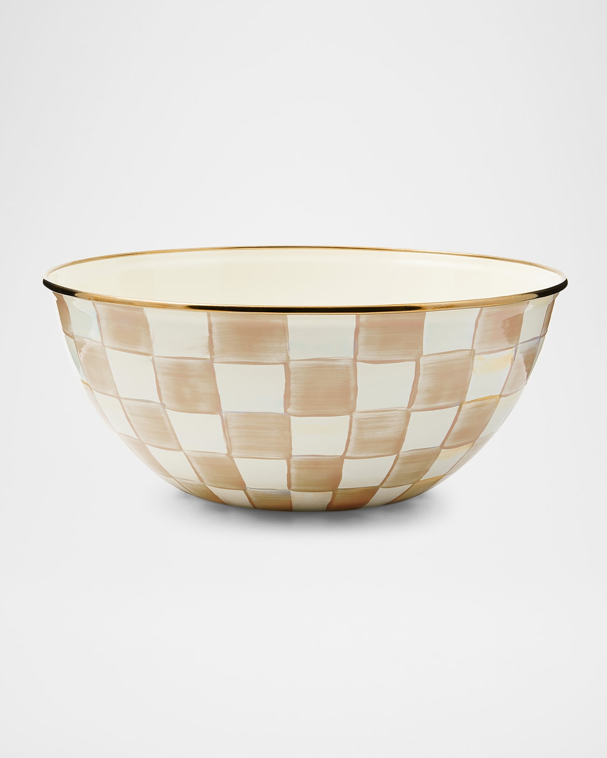 Mackenzie-childs Mocha Check Large Everyday Bowl