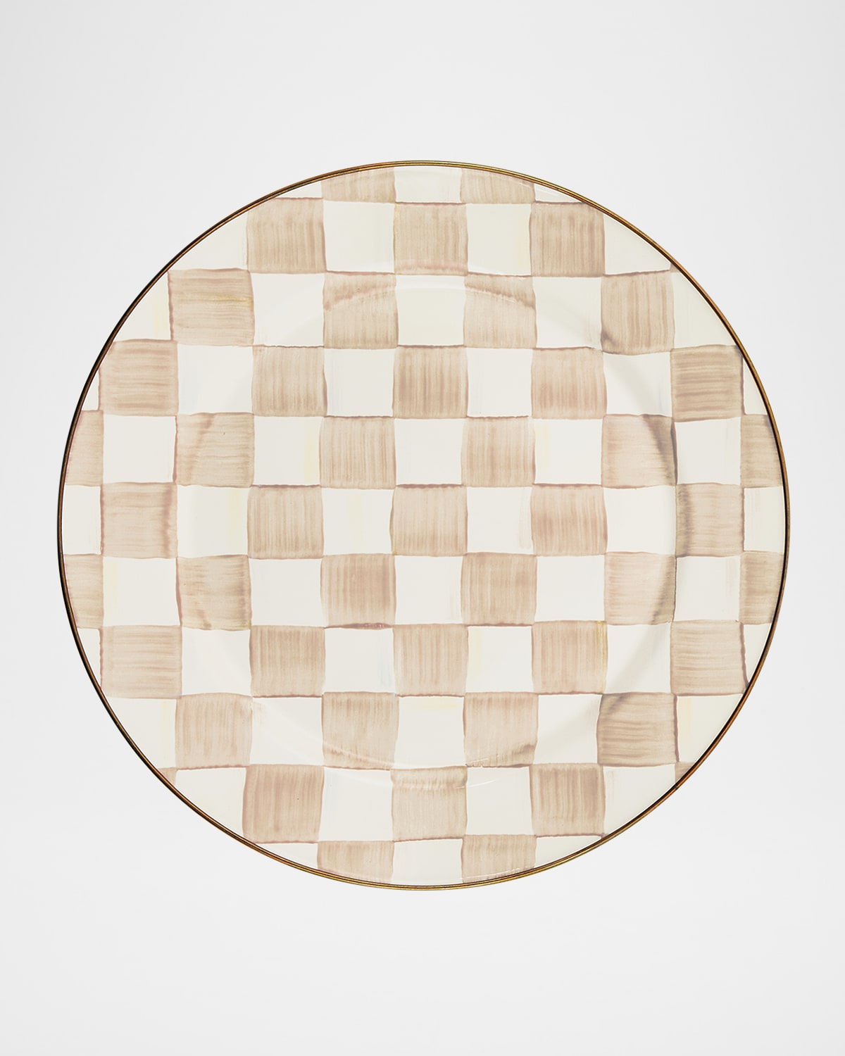 Mackenzie-childs Mocha Check Salad Plate