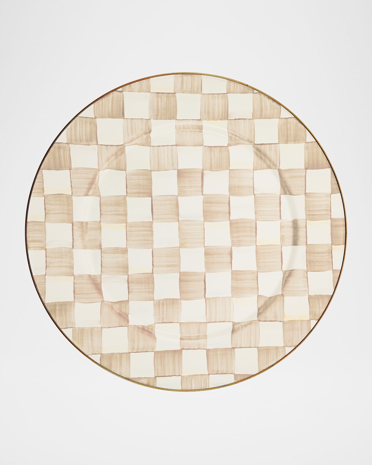 Mackenzie-childs Mocha Check Serving Platter