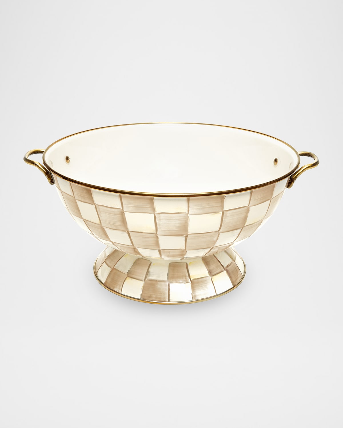 Mackenzie-childs Mocha Check Everything Bowl
