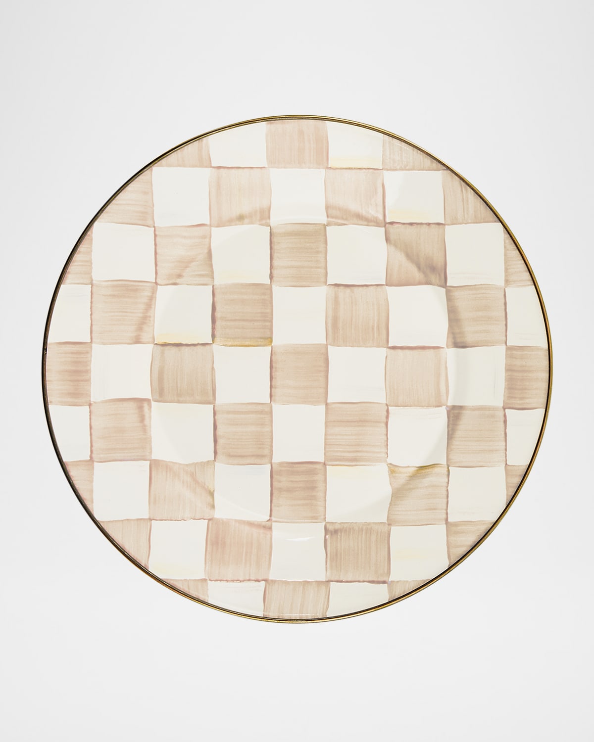 Mackenzie-childs Mocha Check Salad Plate