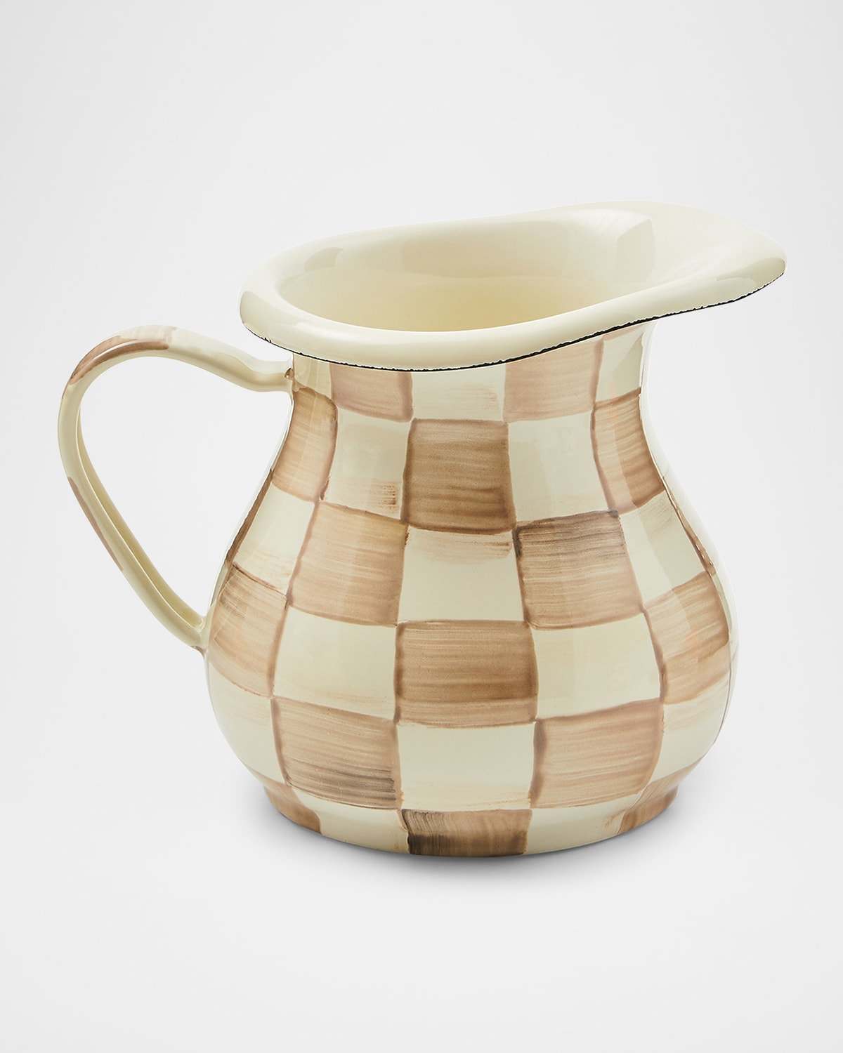 Mackenzie-childs Mocha Check Little Creamer