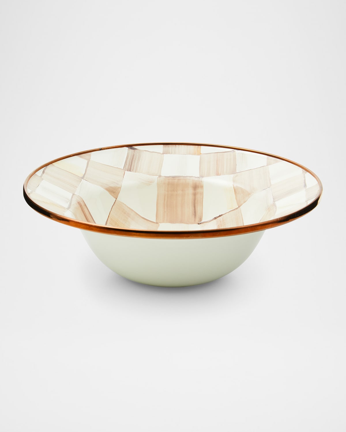 Mackenzie-childs Mocha Check Breakfast Bowl