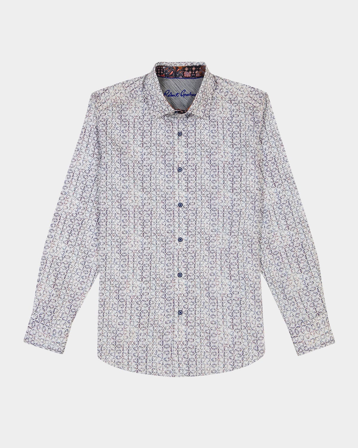 Robert Graham Nelson Classic Fit Patterned Stretch Cotton Button-up Shirt In Multi