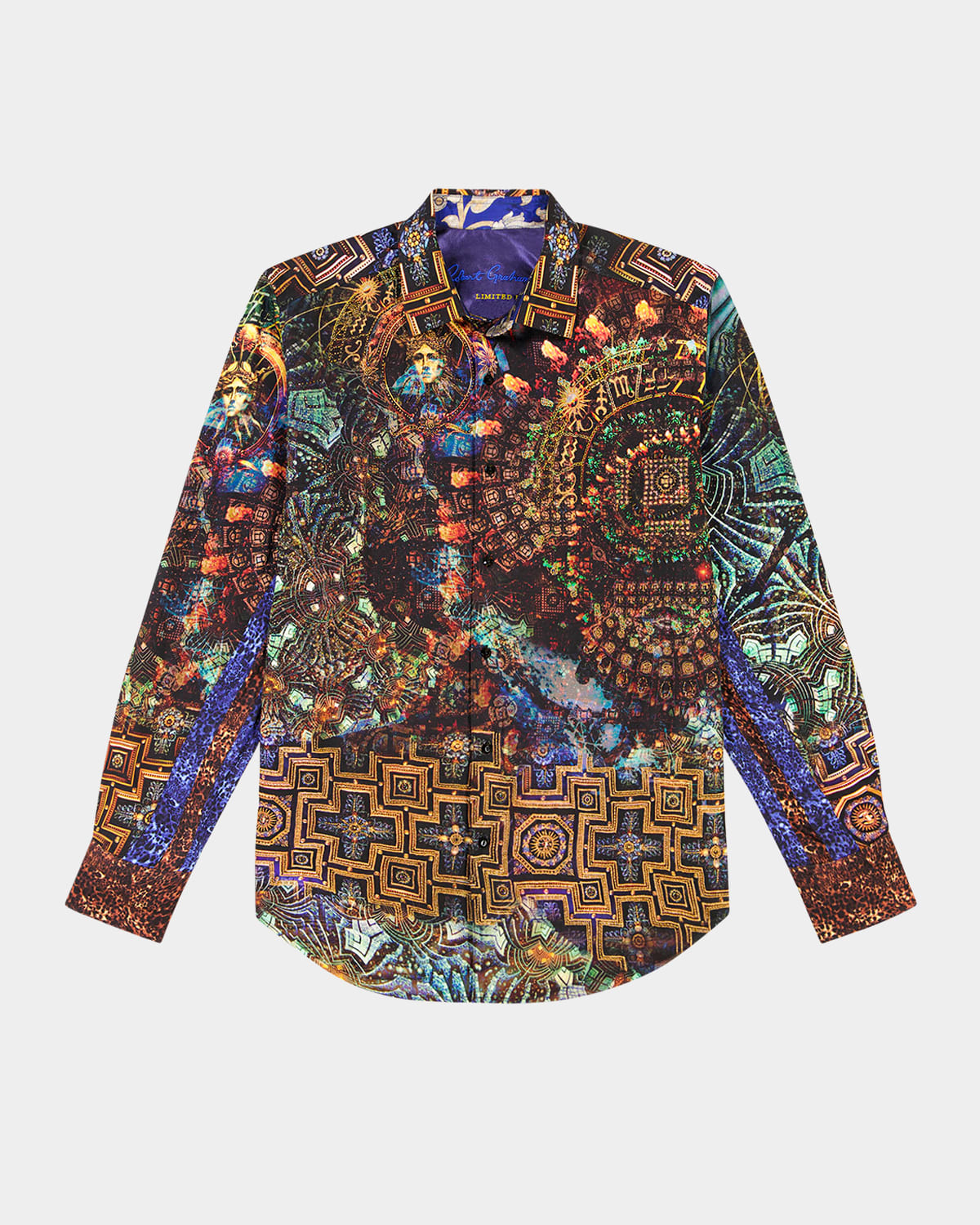 Robert Graham Men's Satin Sport Shirt In Multi