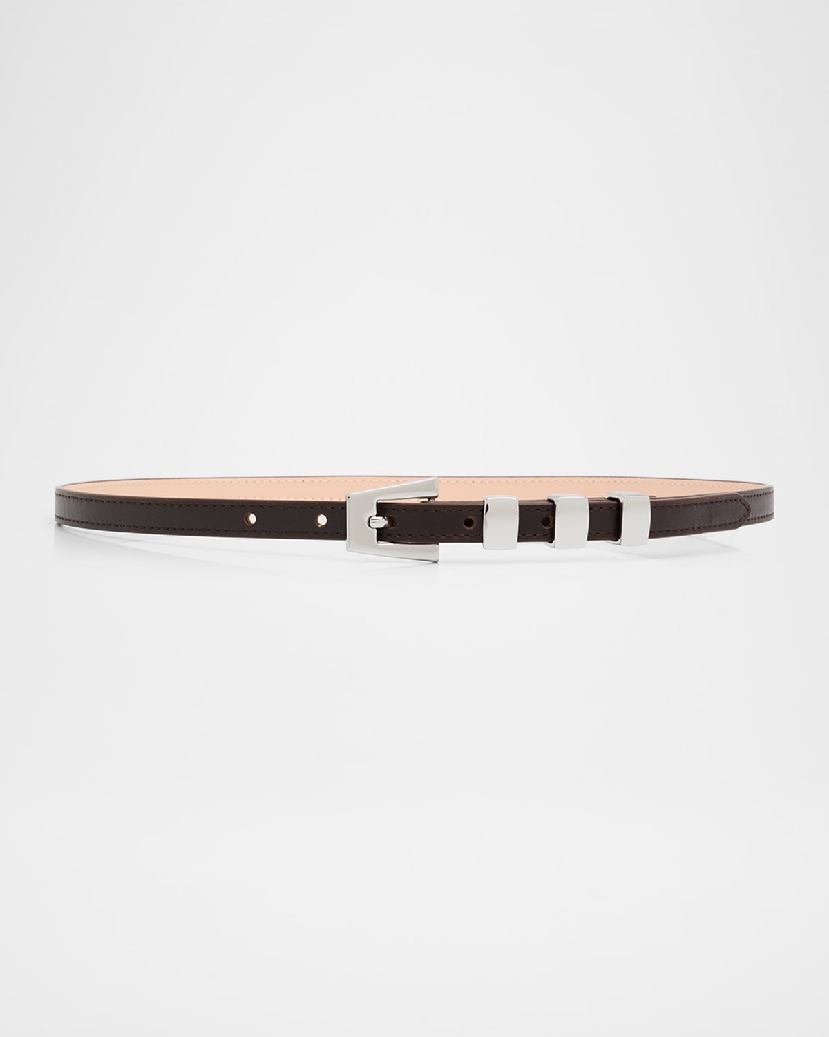 By Far Vic Tabac Nappa Leather Belt In Brown