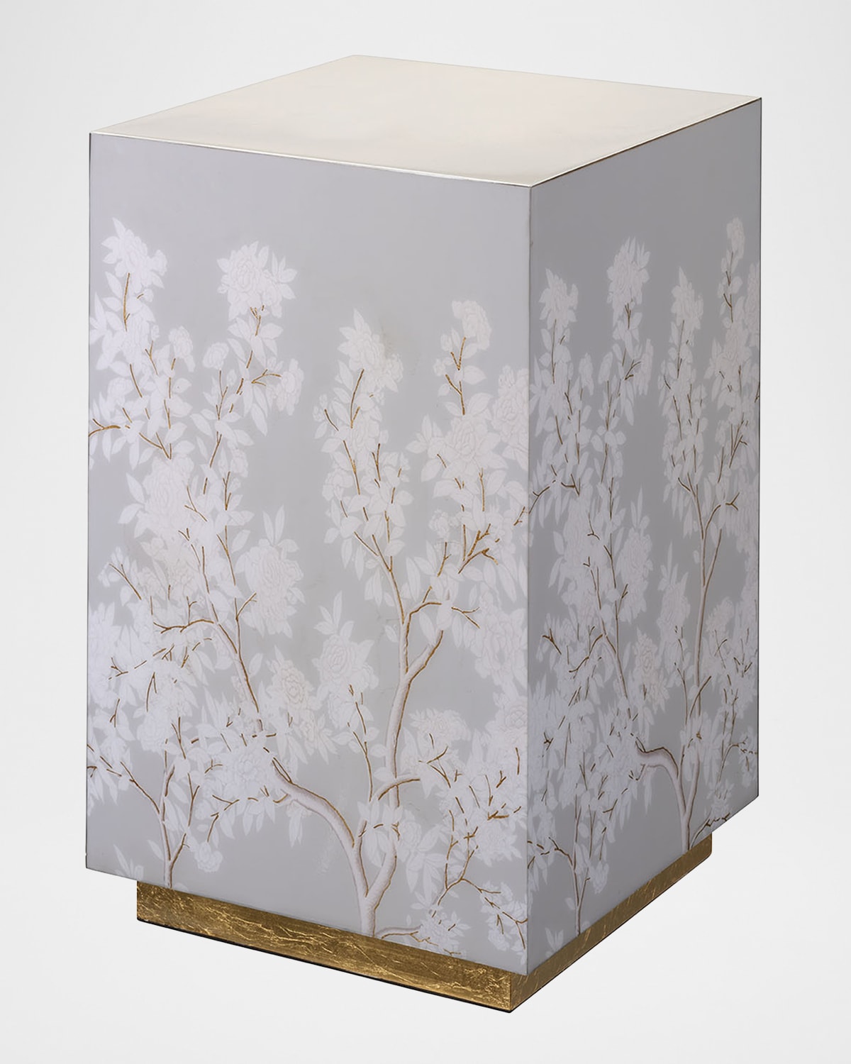 Jamie Young Garland Floral Accent Table In Grey