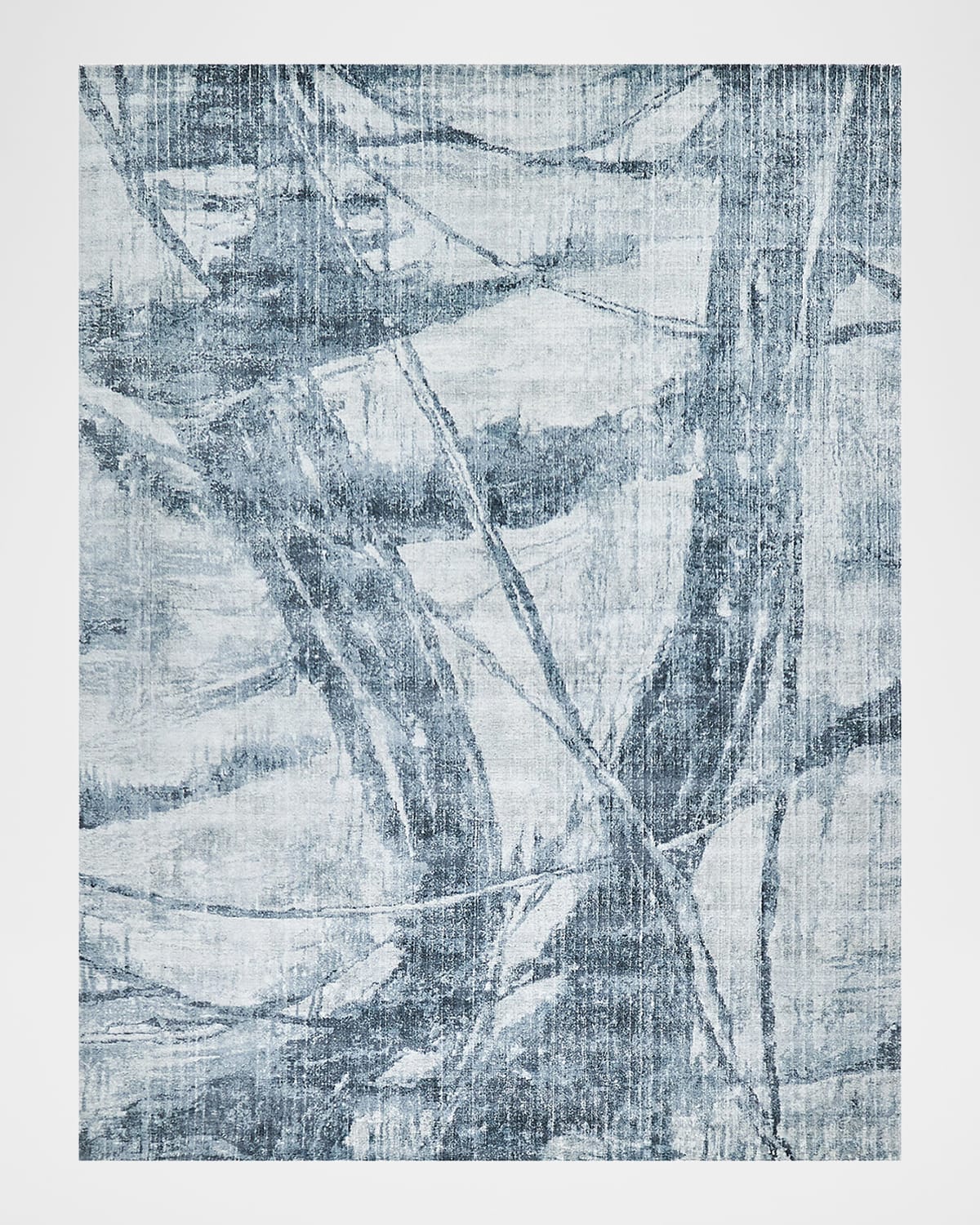 Exquisite Rugs Kyoto Hand-loomed Rug In Silver/blue