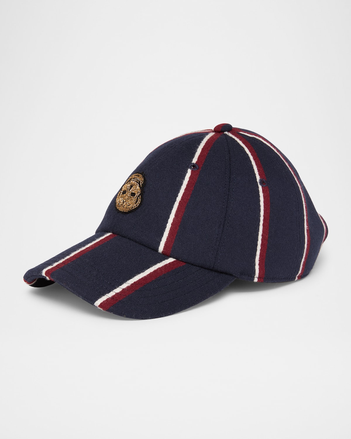 College Striped Baseball Cap