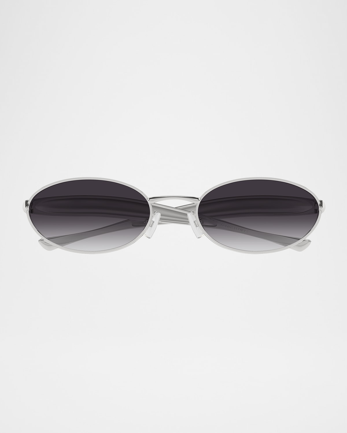 Bottega Veneta Bv1386s Linea Signature Icons 003 Silver Grey Sunglasses In Silver