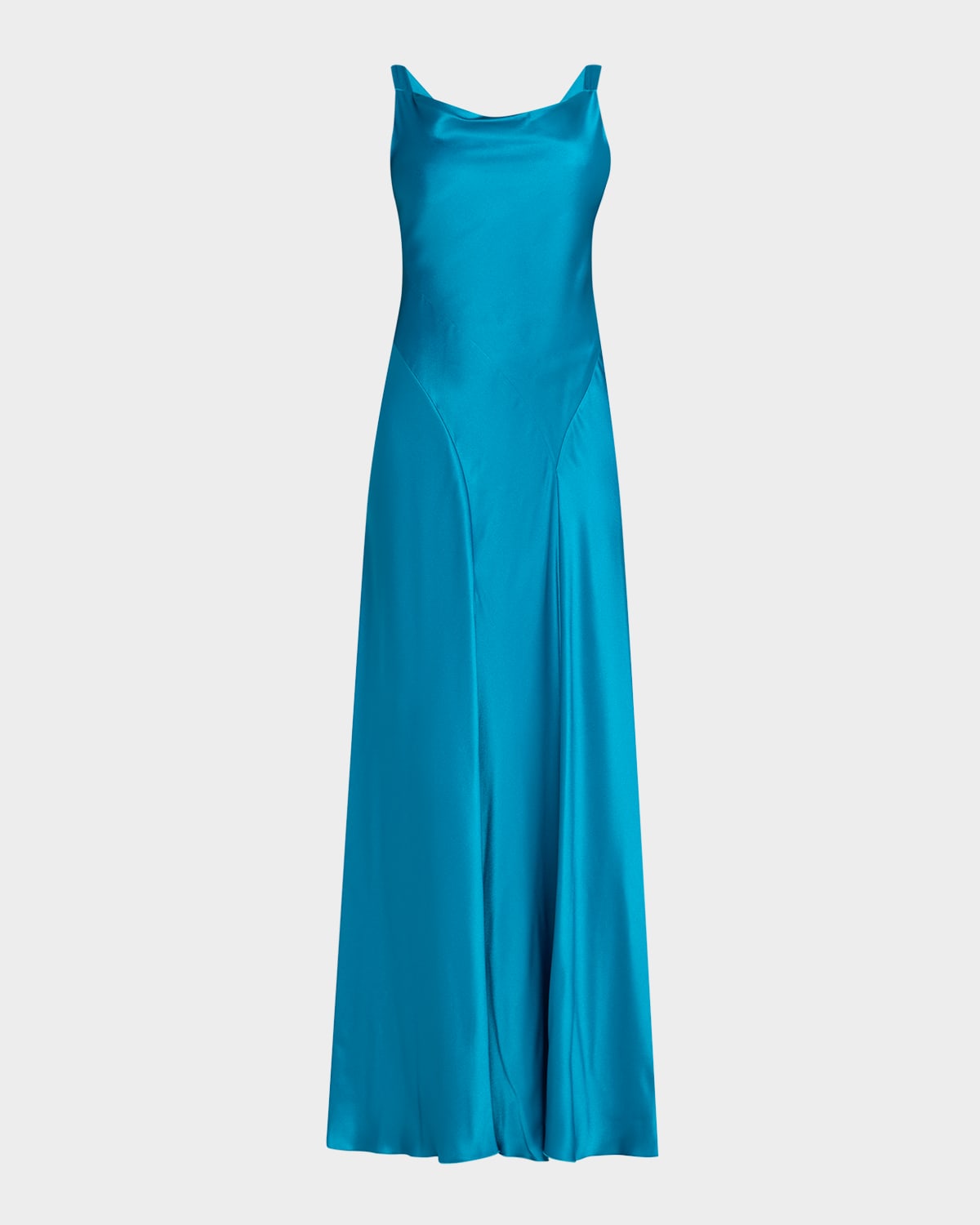 Cowl-Neck Sleeveless Satin Gown