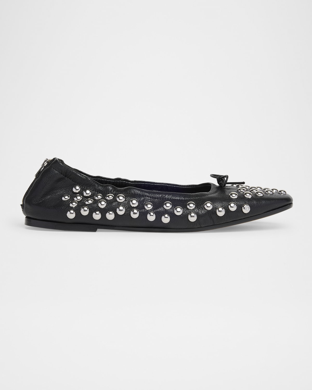 Golden Goose Amy Stud Zip Leather Ballerina Flats In Multi
