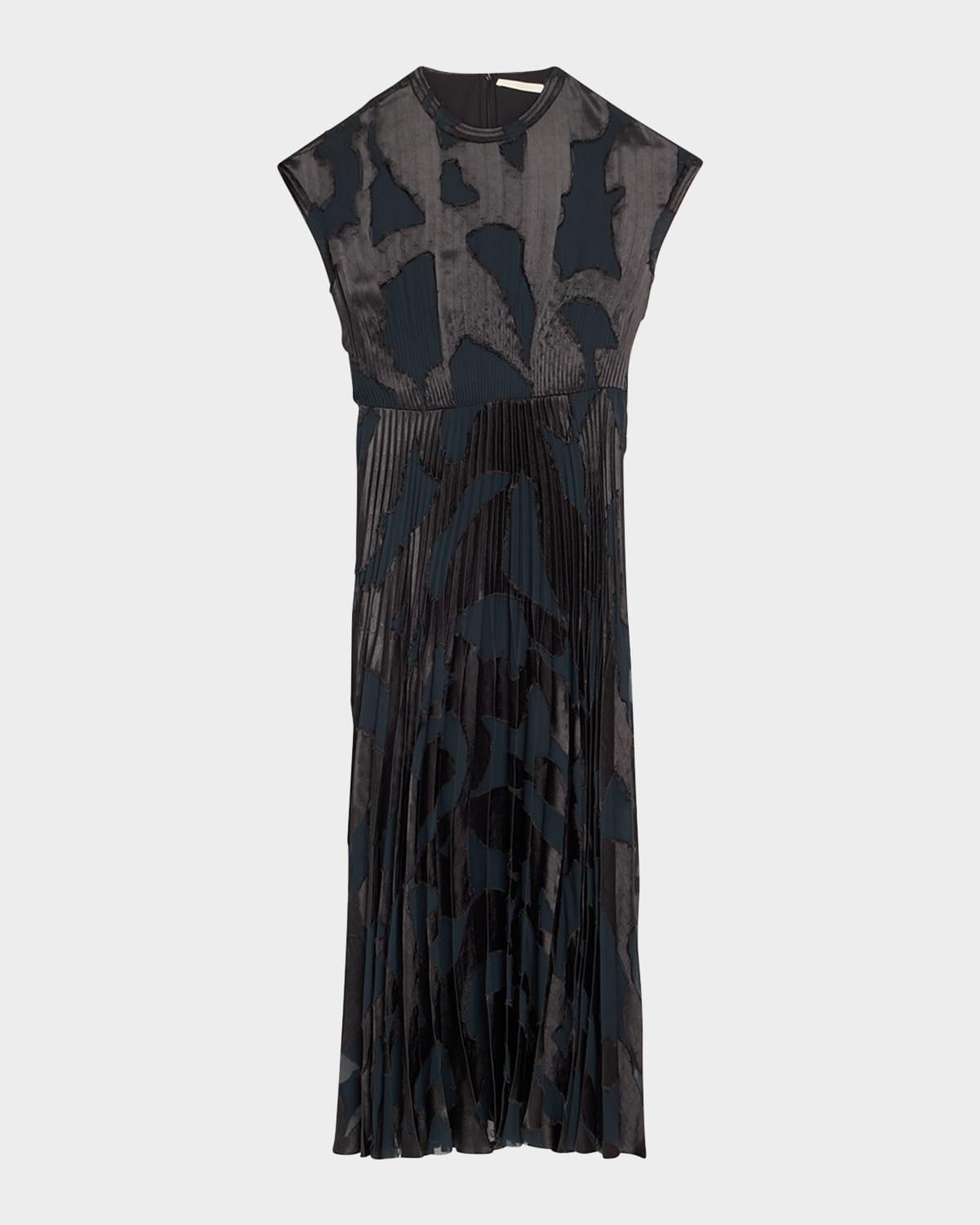 Jason Wu Collection Abstract Fil Couple Fit-flare Midi Dress In Ink