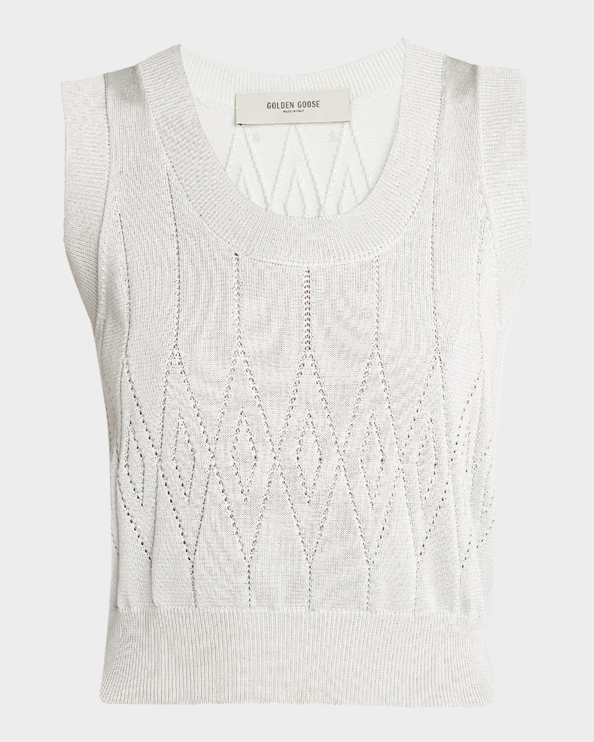 Golden Goose Nikita Argyle Knit Tank Top In Dewkist