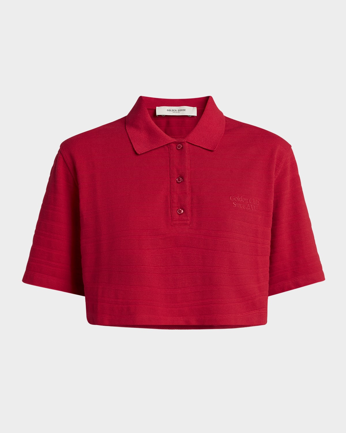 Journey Cropped Short-Sleeve Polo Top