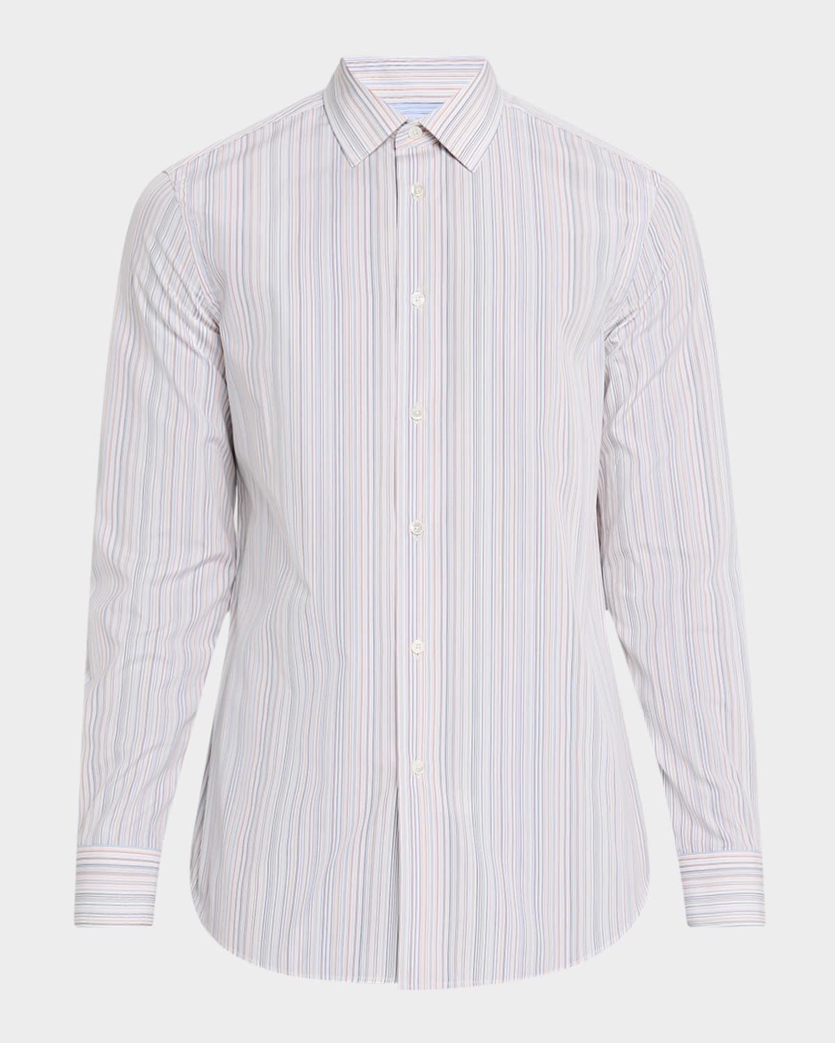 Shop Paul Smith Men's Updated Artist Stripe Sport Shirt In White Multi