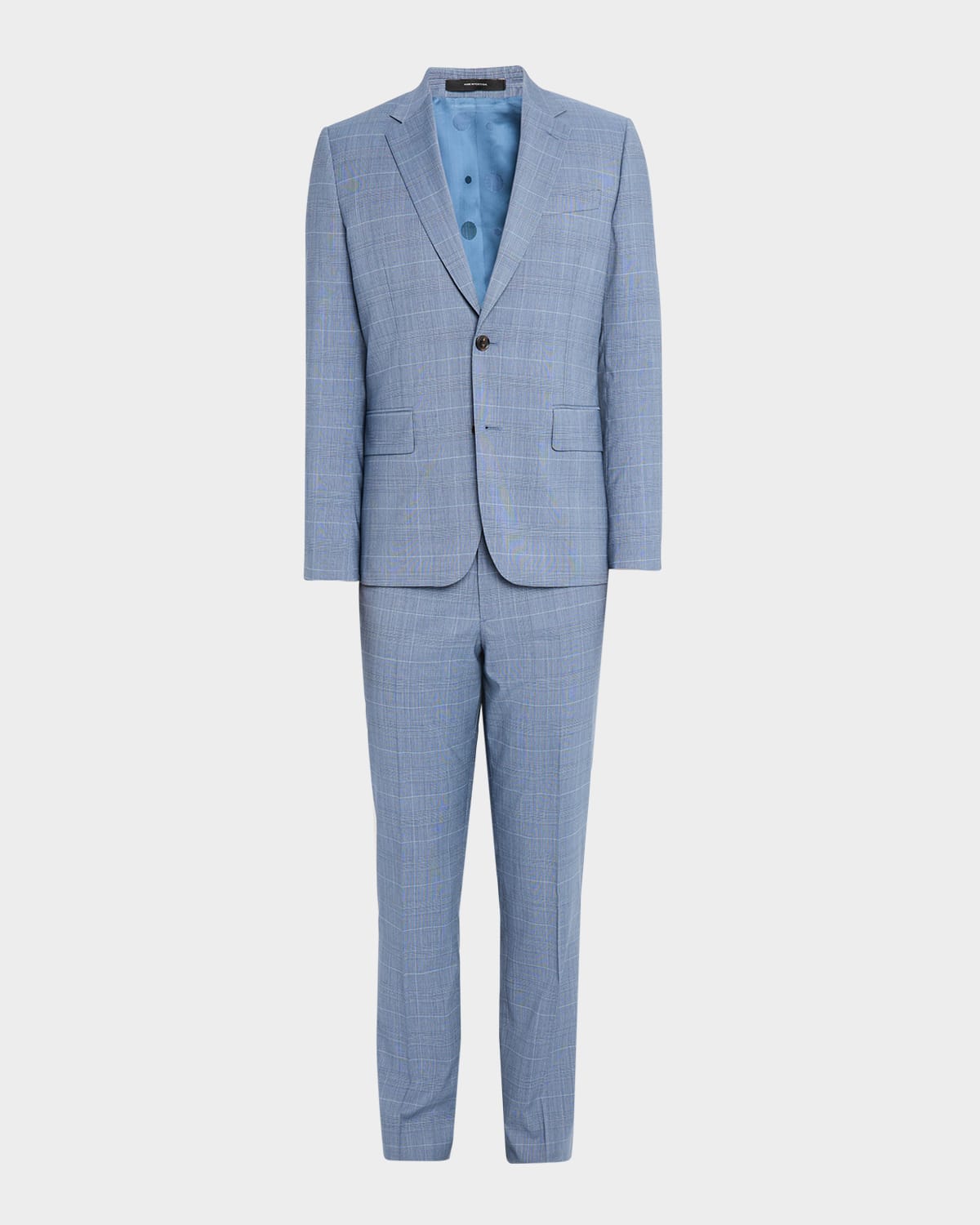 Paul Smith Men's Wool Glen Check Two-button Suit In Blue Check