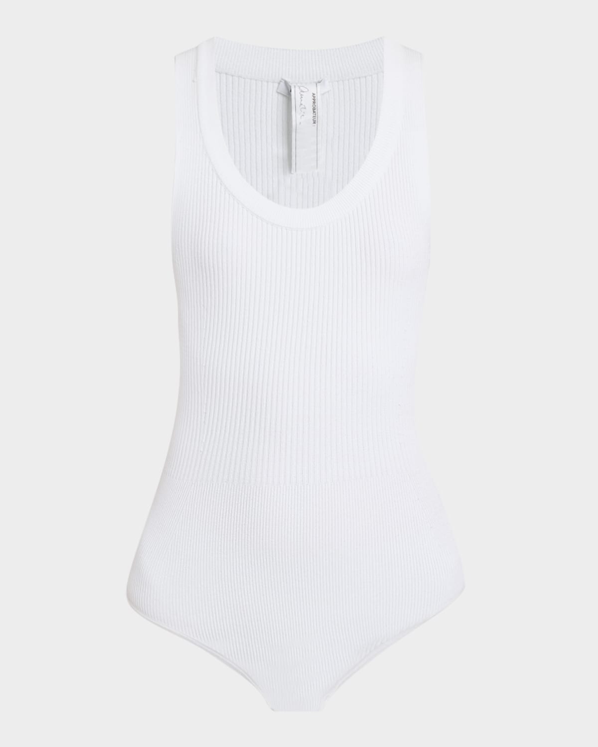 Alaïa Sleeveless One-piece Vest In Blanc