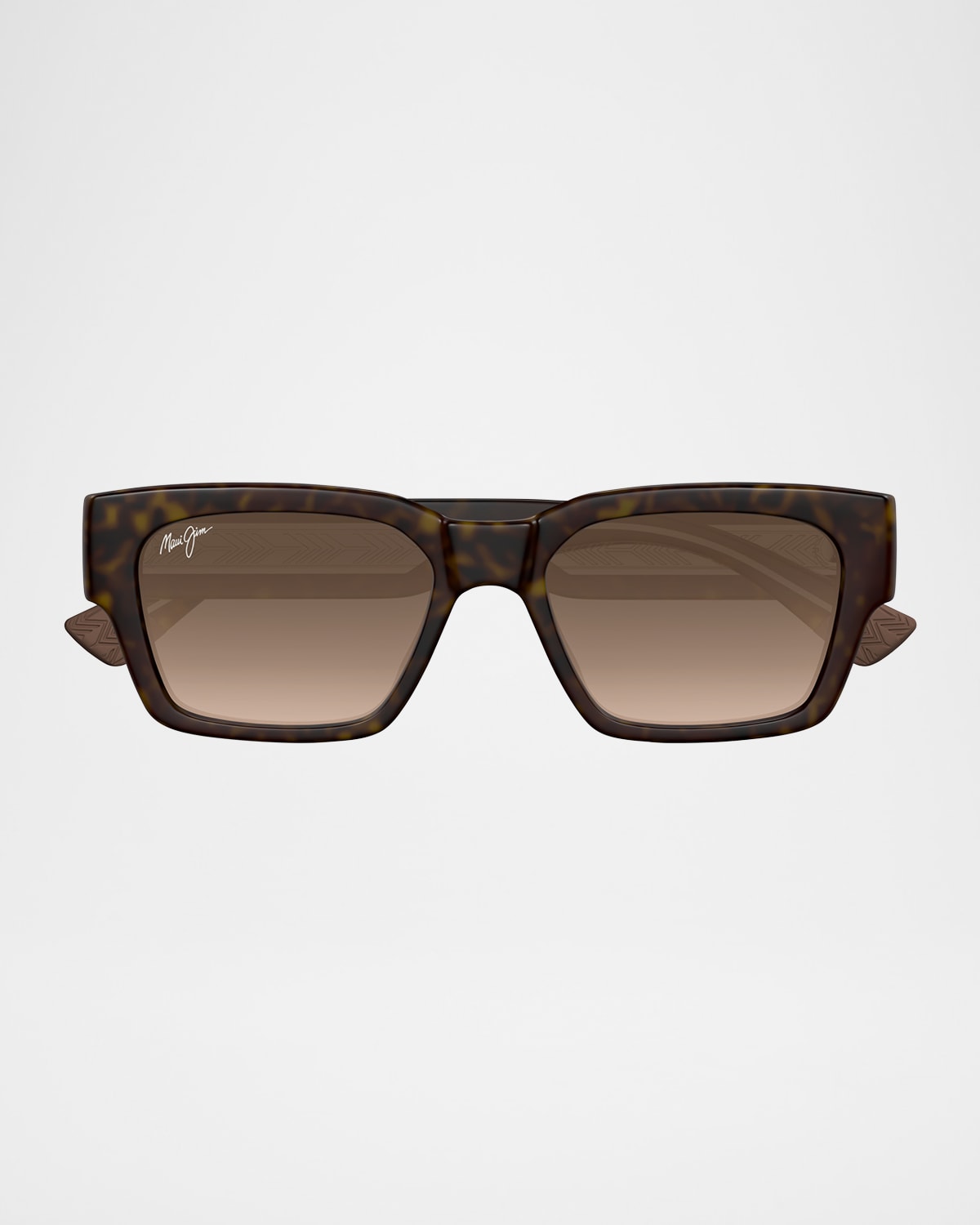 Maui Jim Men's Kenui Nylon Rectangle Sunglasses In Brown