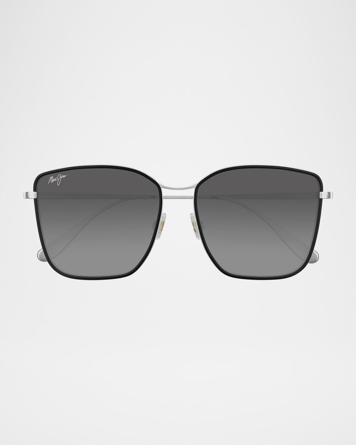 Maui Jim Men's Tiger Lily Titanium And Acetate Square Sunglasses In Black