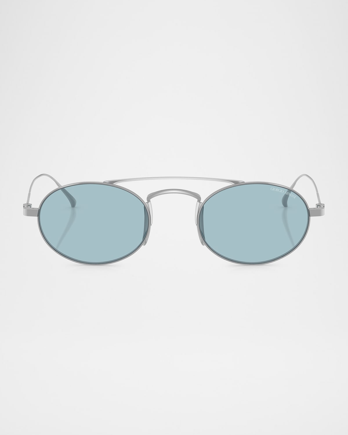 Titanium & Plastic Oval Sunglasses