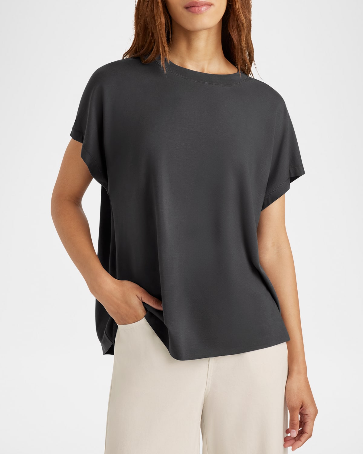 Splendid Tyra Short-sleeve Tee In Lead