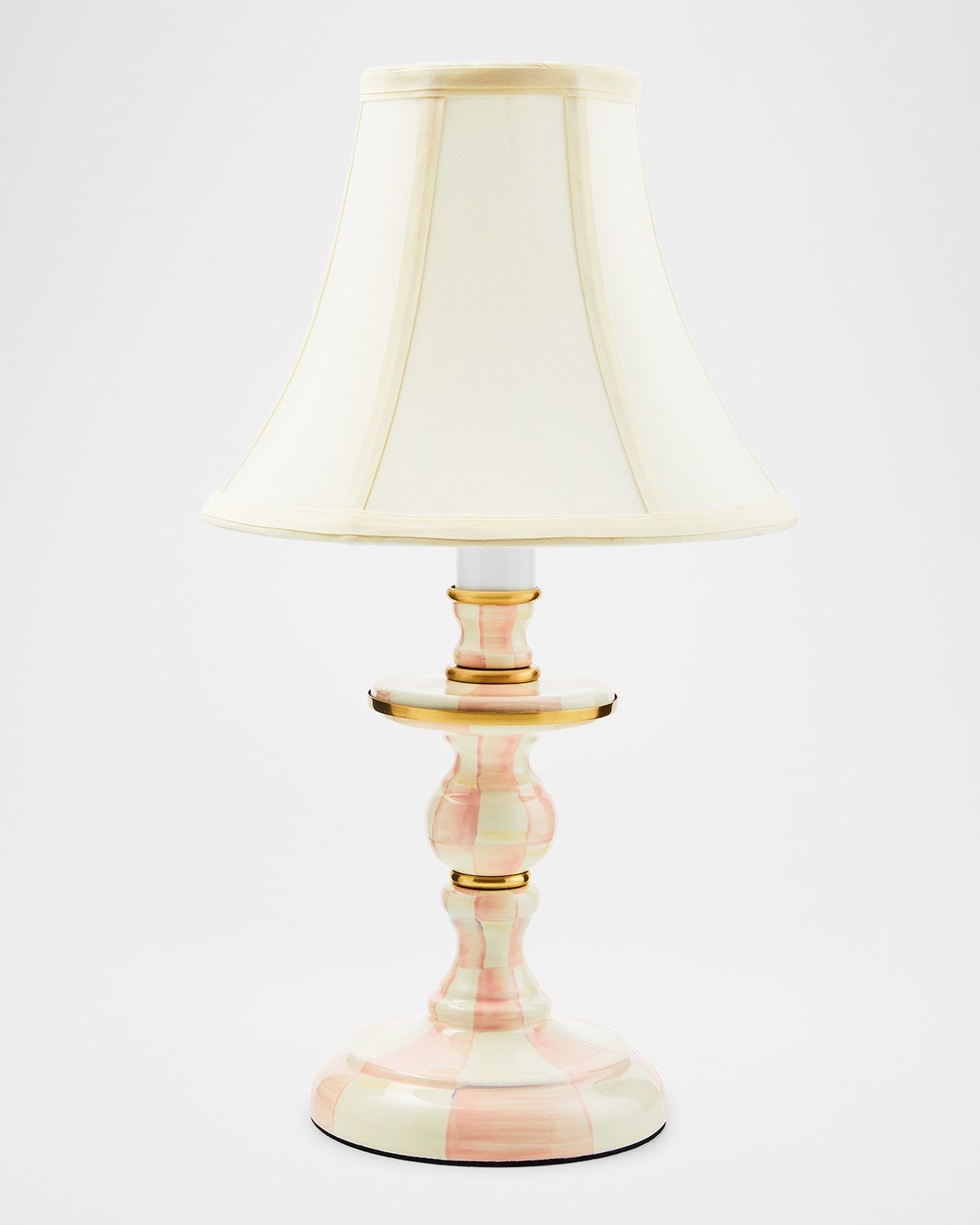 Mackenzie-childs Rosy Check Candlestick Table Lamp