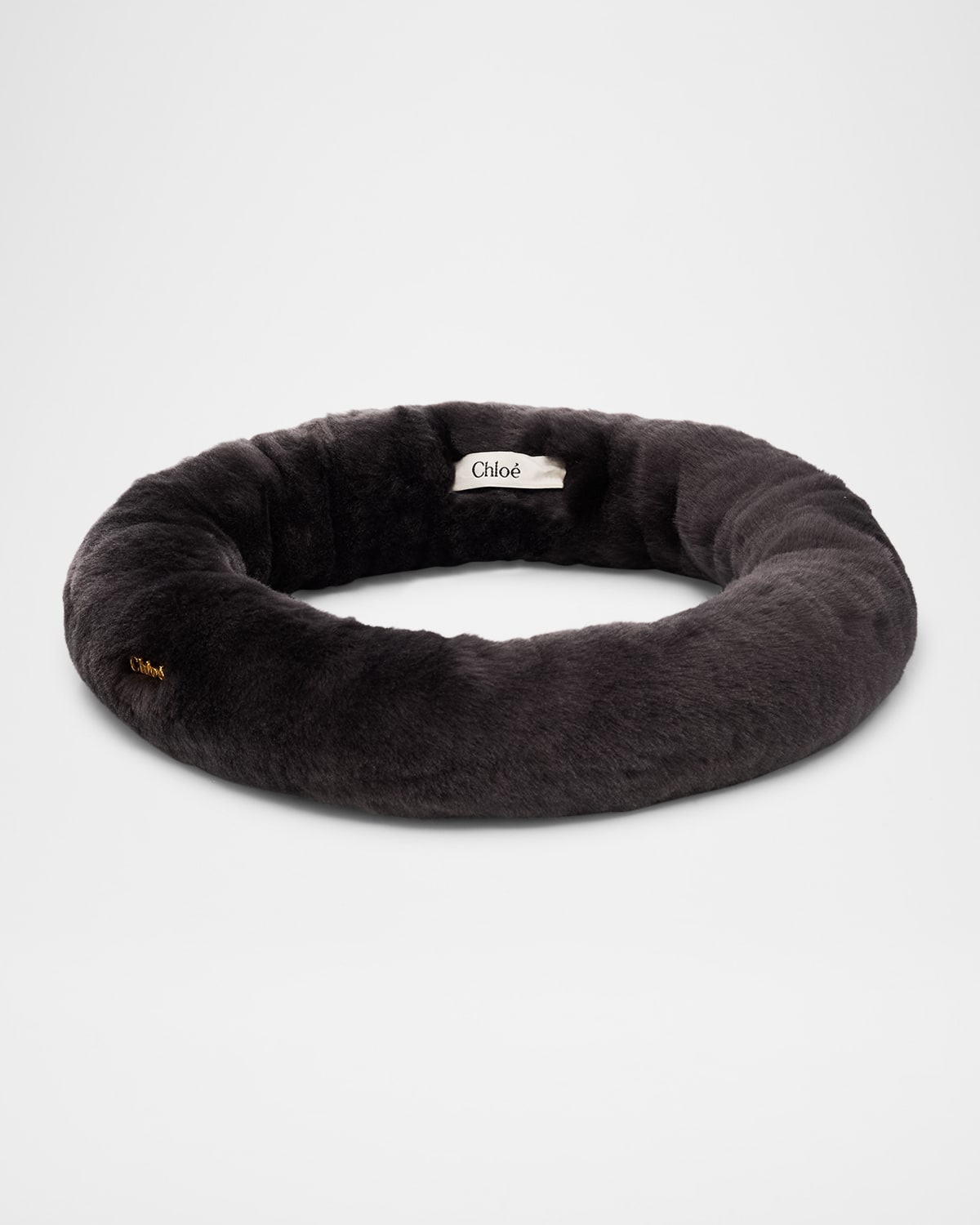 Shearling Headband W/ Logo Hardware