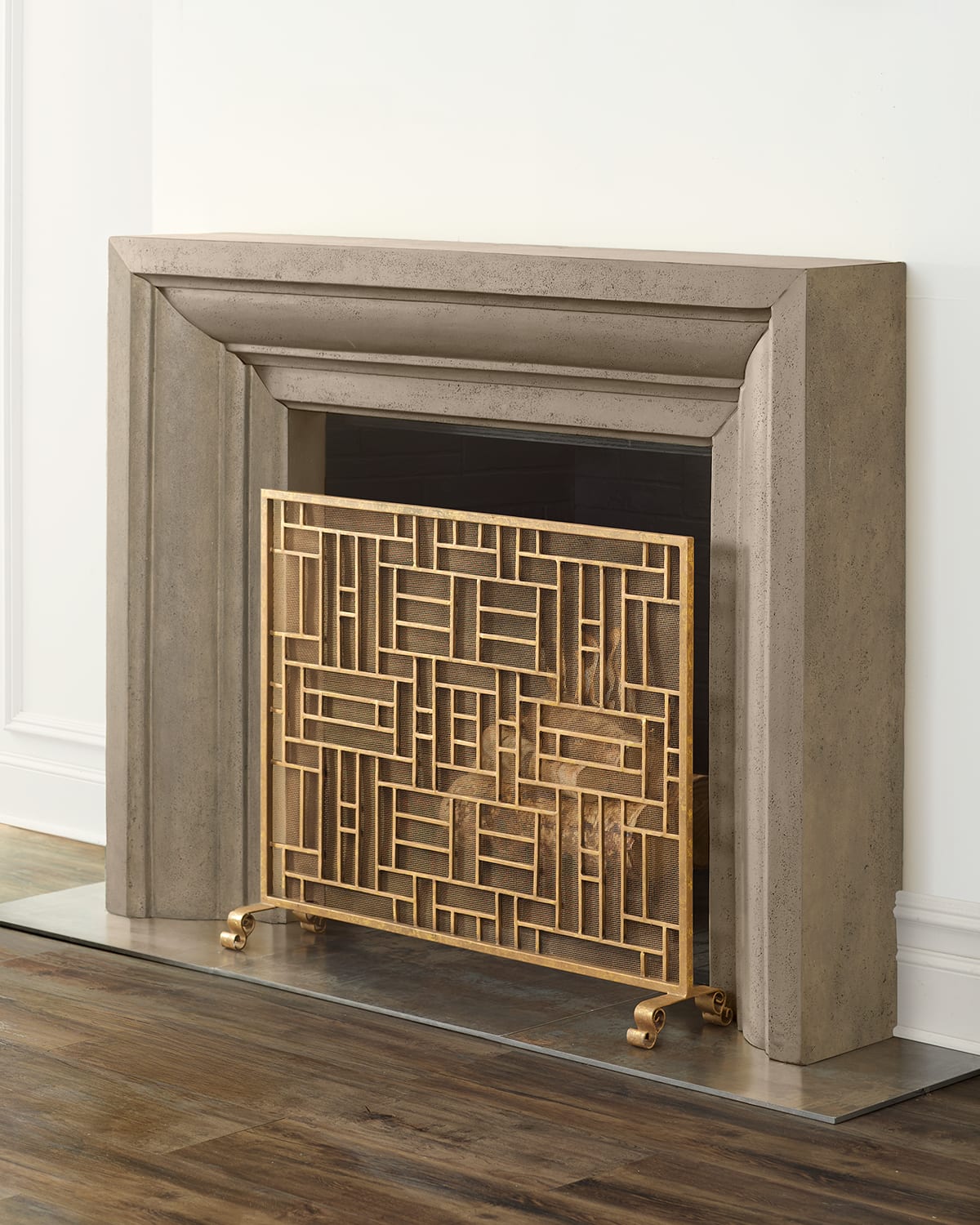 Neiman Marcus Sutton Indoor/outdoor Fireplace Mantle In Brown