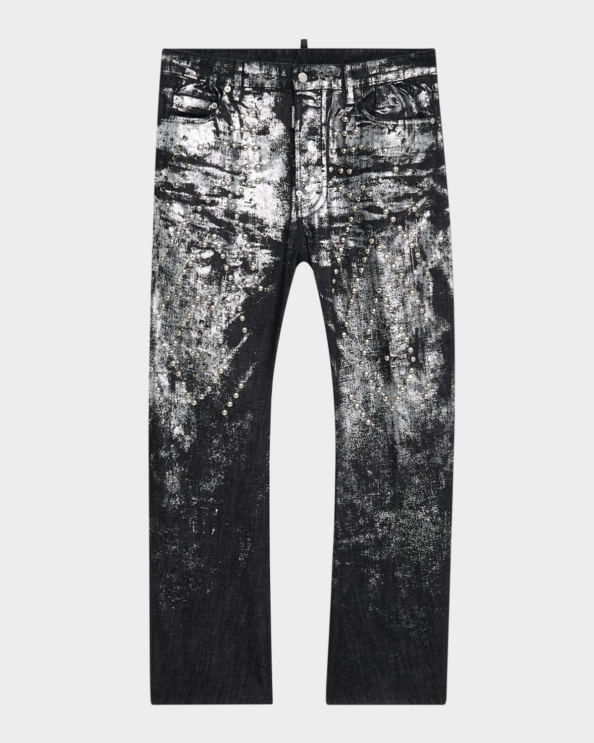 Dsquared2 Men's London Bro Metallic Jeans In Black