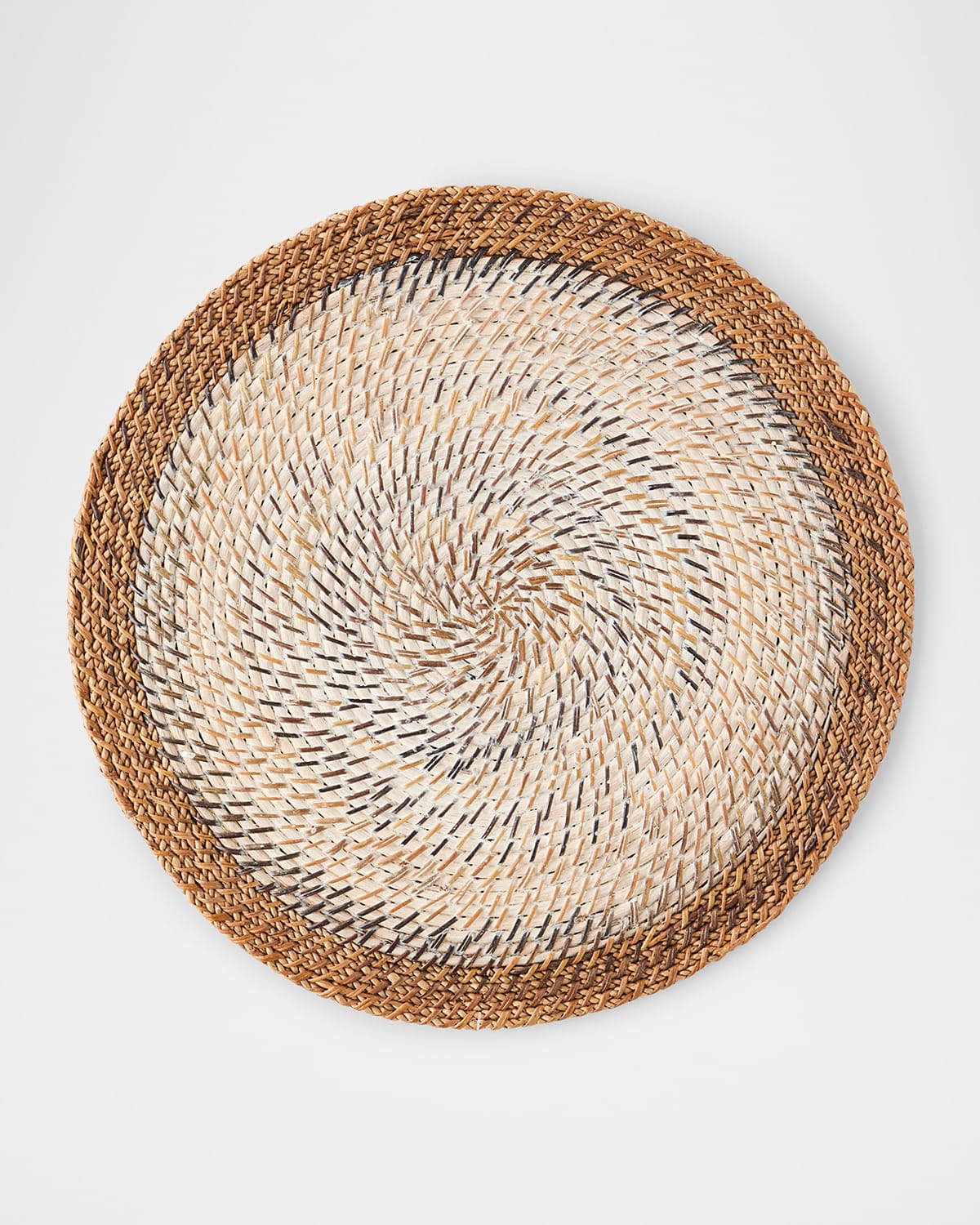 Deborah Rhodes Shaded Rattan Placemat, Set Of 4 In White