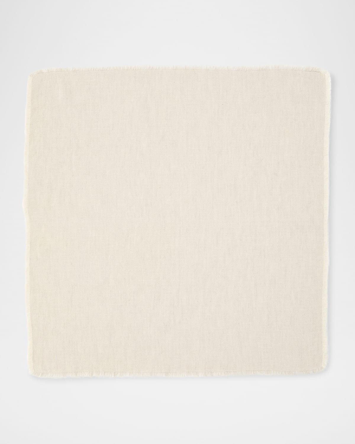 Deborah Rhodes Herringbone Fringe Napkins, Set Of 4 In Flax
