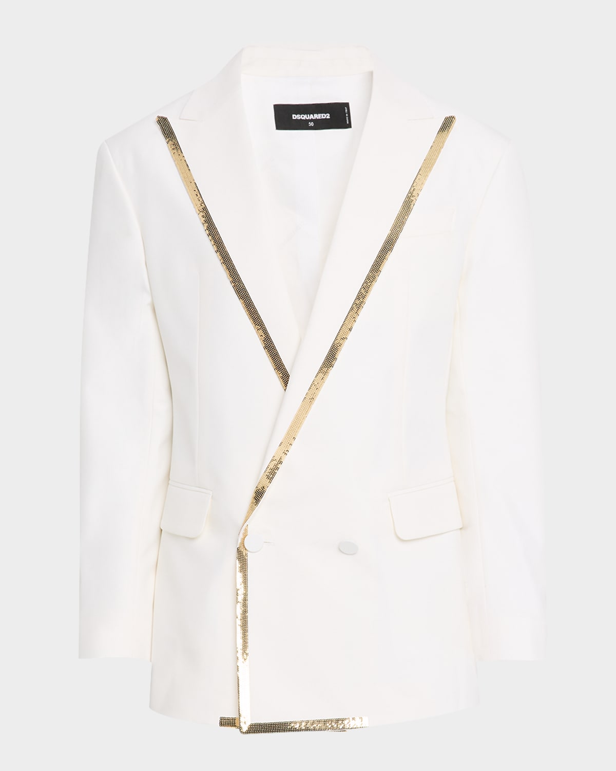 Dsquared2 Men's J. C. Disco-trim Double-breasted Blazer