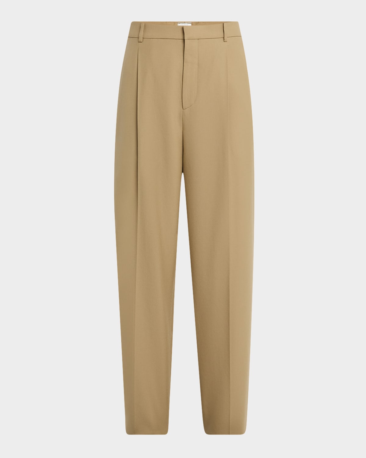 Saint Laurent Carrot-fit Trousers Beige In Golden