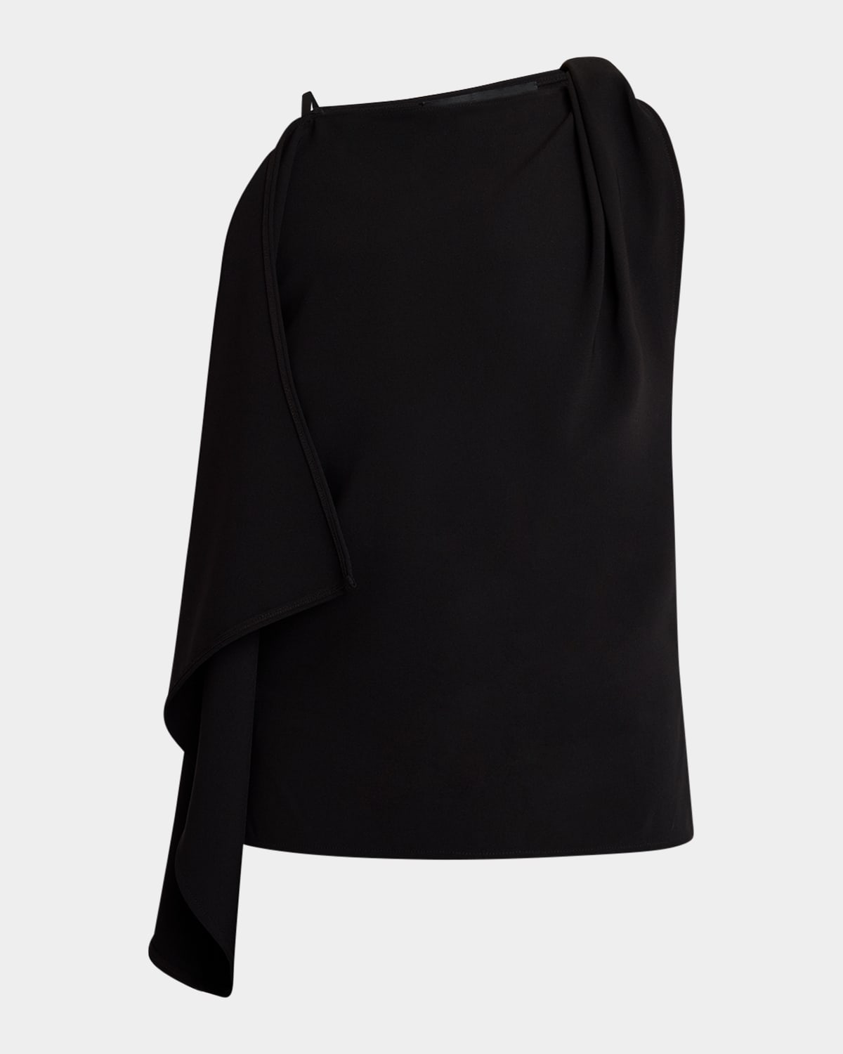 PROENZA SCHOULER ALYSSA TWISTED DRAPE MATTE VISCOSE CREPE TOP 
