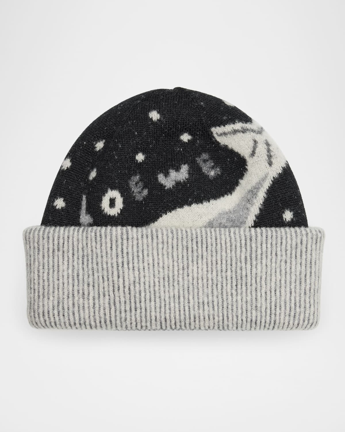 Wool-Blend Whale Intarsia Beanie