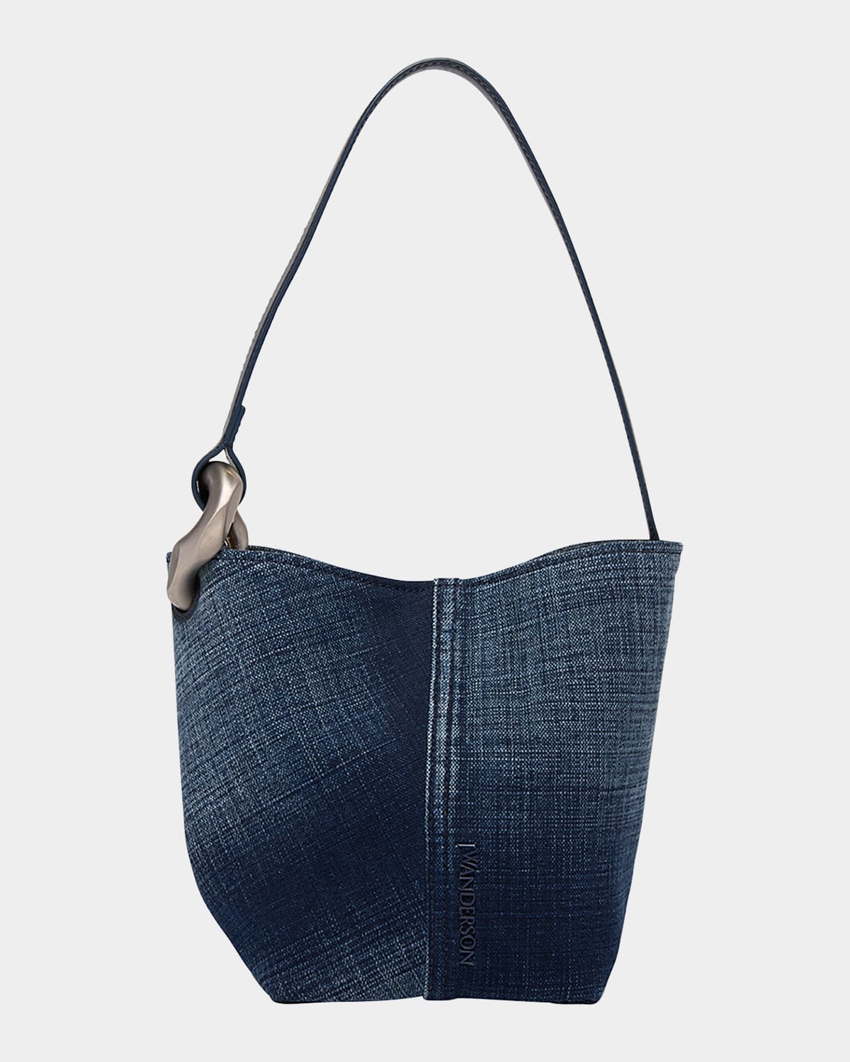 Corner Small Acid Wash Denim Bucket Bag