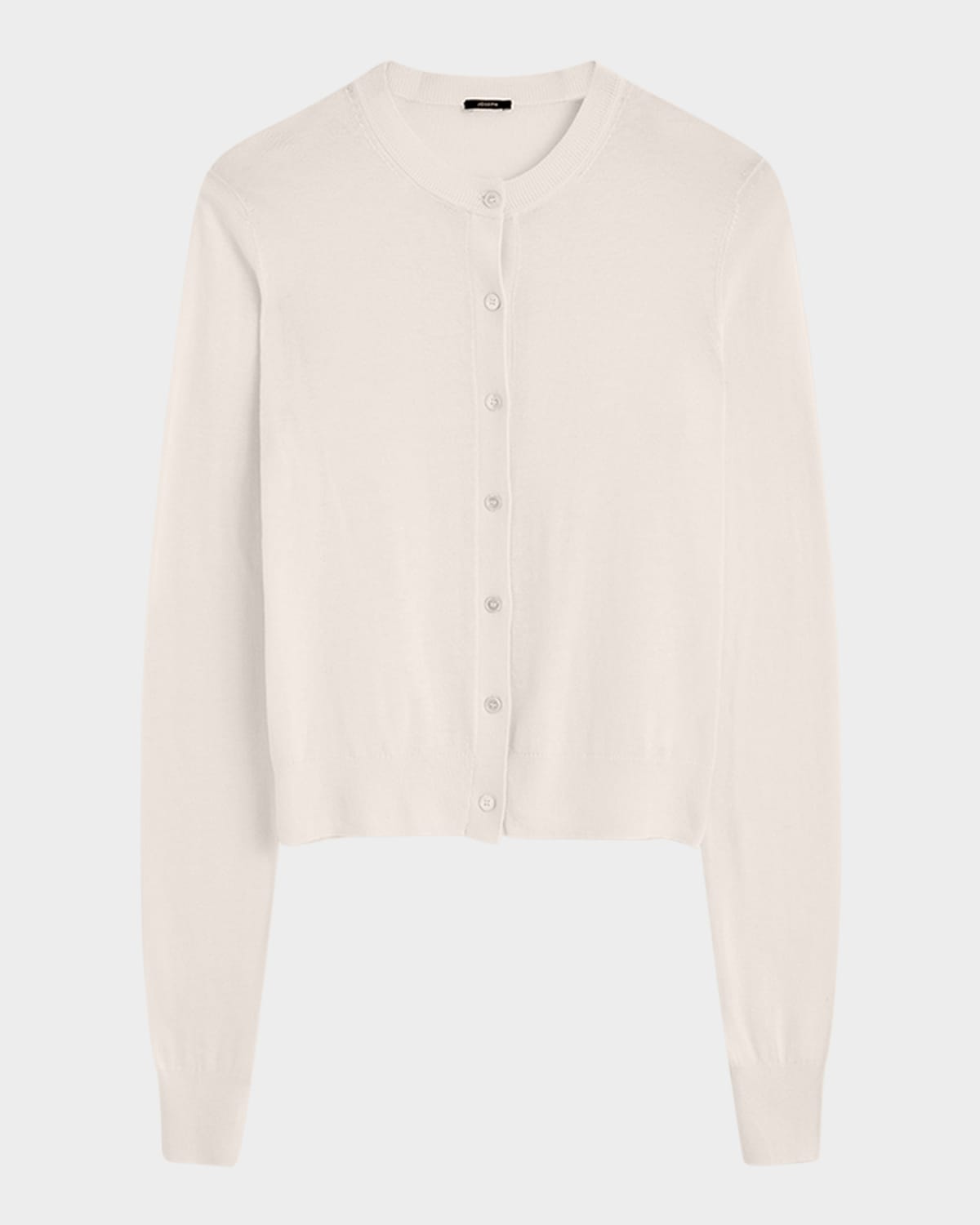 Joseph Button-down Crewneck Cardigan In Ivory