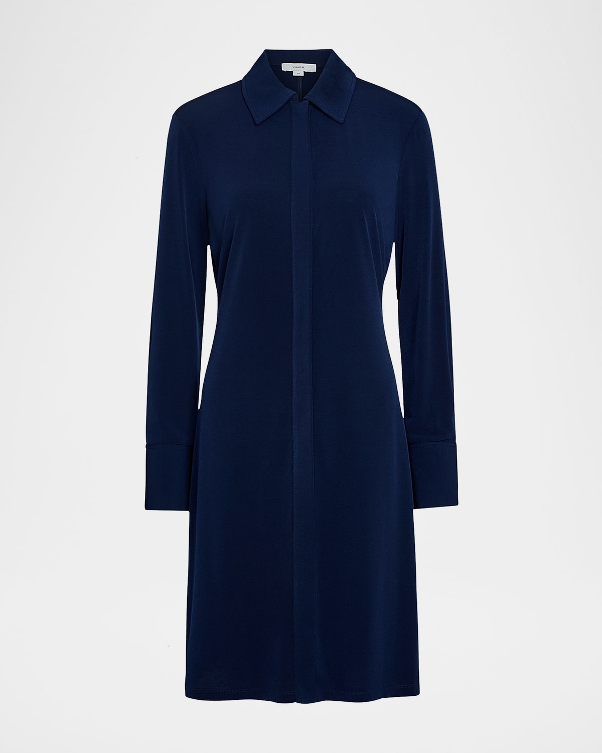 VINCE LONG-SLEEVE POLO SHIRTDRESS 