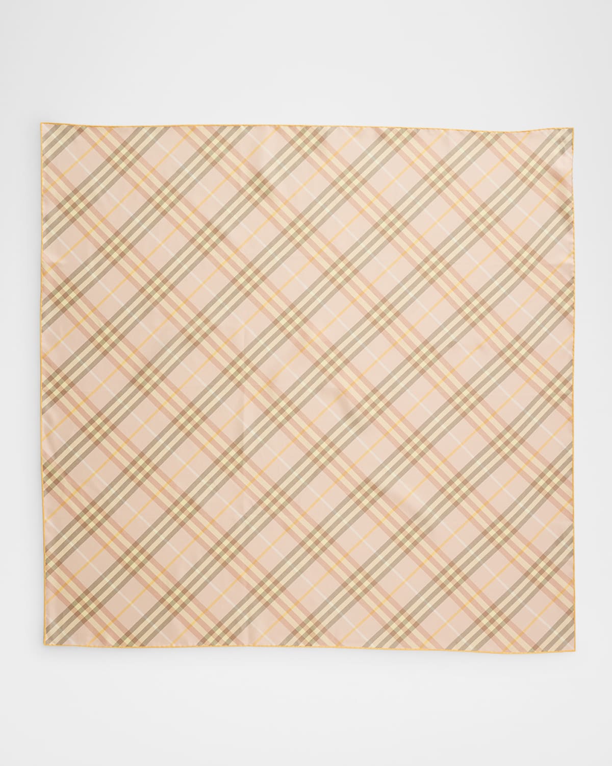 Shop Burberry Check-print Silk Scarf In Teacup