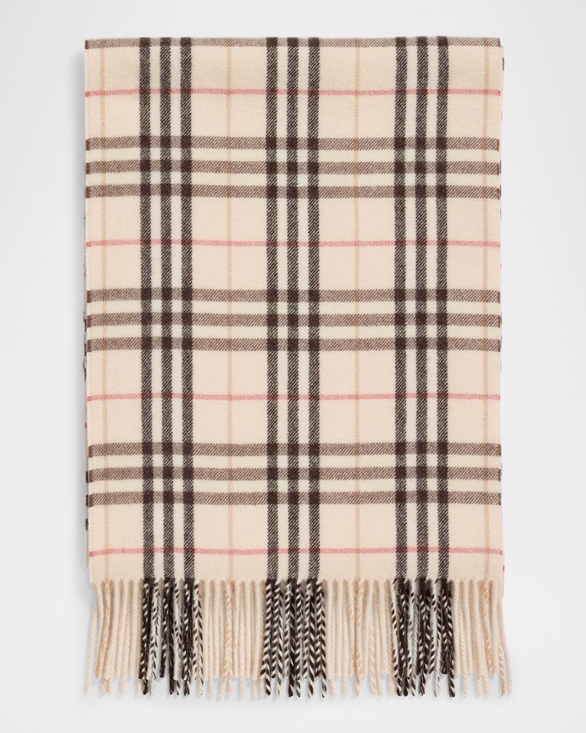Burberry Lola Check-print Cashmere Scarf In Alabaster
